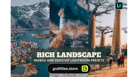 پریست لایت روم لنداسکیپ Rich Landscape Lightroom Presets Dekstop Mobile