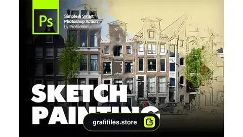 اکشن فتوشاپ تبدیل عکس به نقاشی Sketch Painting Photoshop Action