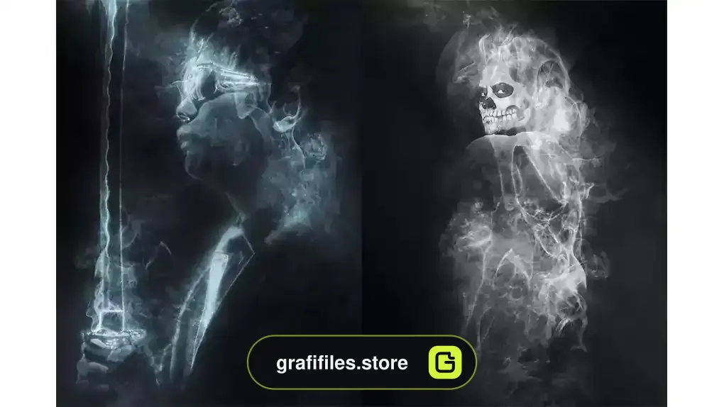 دانلود اکشن فتوشاپ ایجاد افکت دود بر روی تصاویر Smoke Photoshop Action