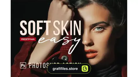اکشن فتوشاپ روتوش و صاف کردن پوست Soft Skin Easy Retouching Action
