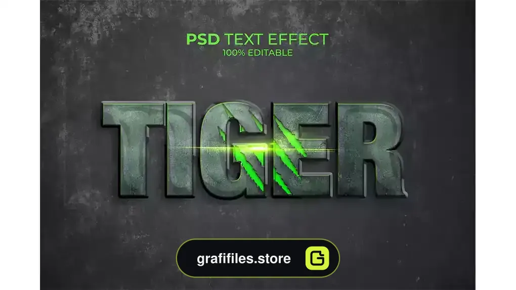 افکت متن پنجه ببر Tiger Claws Text Effect