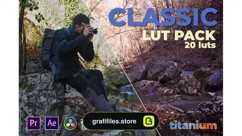 پریست اصلاح رنگ Titanium Classic LUT Pack (20 Luts)