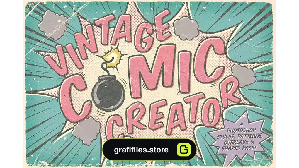 استایل کمیک متن قدیمی Vintage Comic Creator