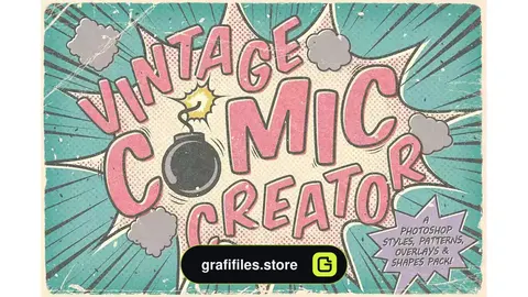 استایل کمیک متن قدیمی Vintage Comic Creator