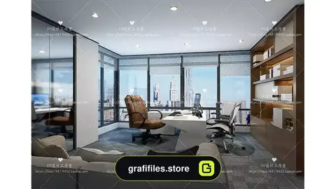صحنه آماده دفتر کار مدیر