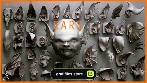 براش زیبراش گوش EARS - 40 ZBrush VDMs