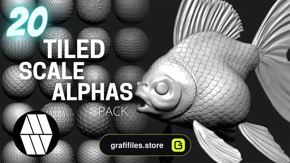 آلفا و براش پولک تایل شده Scale Tiled Alphas