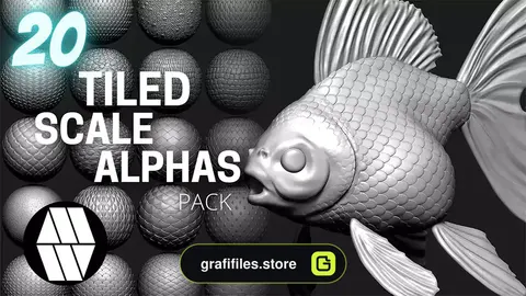 آلفا و براش پولک تایل شده Scale Tiled Alphas