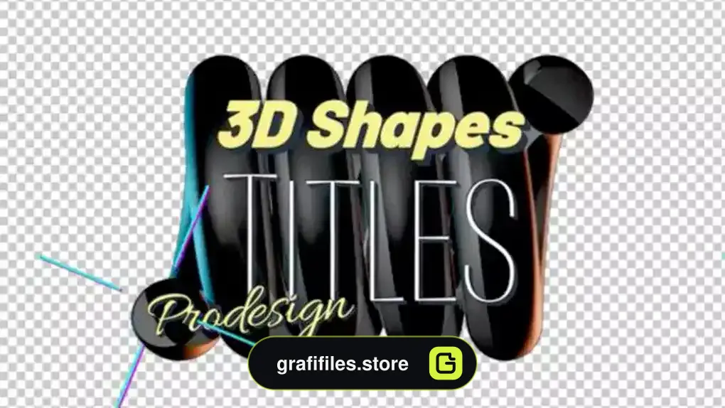 پروژه افترافکت تایتل اشکال سه بعدی 3D Shapes Titles