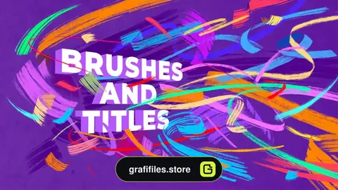 پروژه افترافکت تایتل سه بعدی با رد قلمو 3D Titles With Paint Brush Strokes