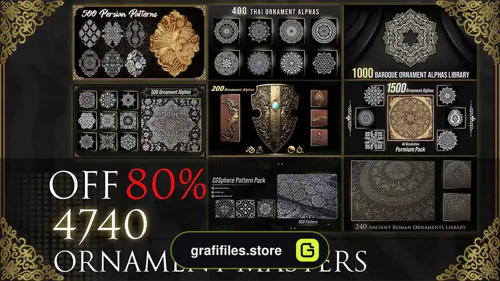 دانلود تصویر آلفا تزئینات Ornament Alphas