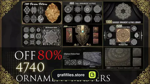 دانلود تصویر آلفا تزئینات Ornament Alphas
