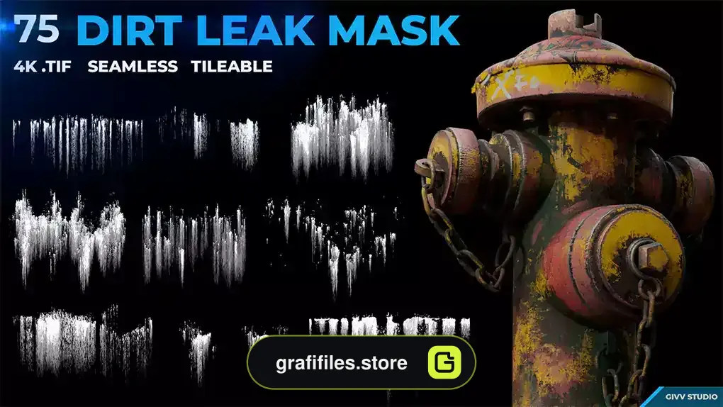 دانلود تصویر آلفا کثیفی Dirt Leak Effect Mask