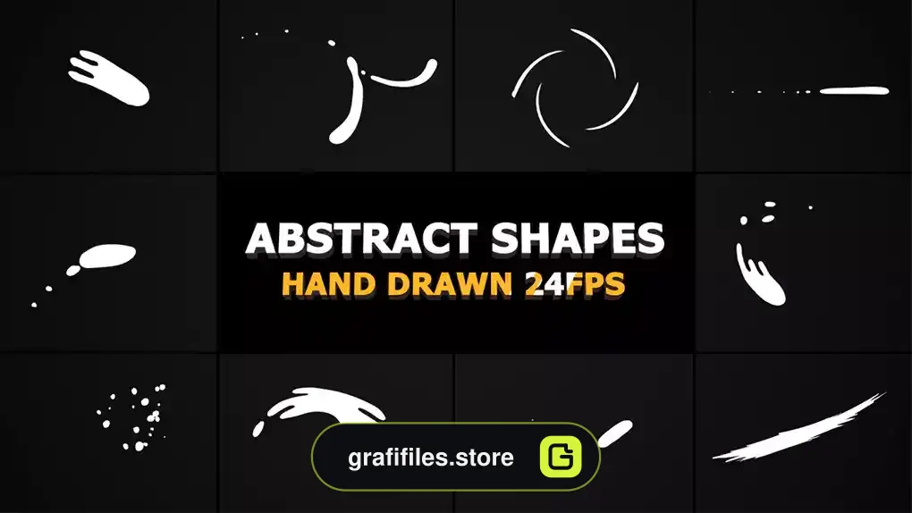 پروژه افترافکت افکت کارتونی اشکال انتزاعی Abstract Shape Elements