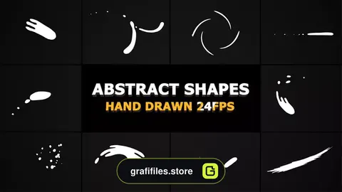 پروژه افترافکت افکت کارتونی اشکال انتزاعی Abstract Shape Elements