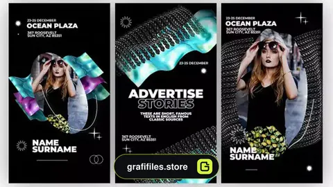 پروژه افترافکت استوری تبلیغاتی تایپوگرافی Advertise Typography Stories
