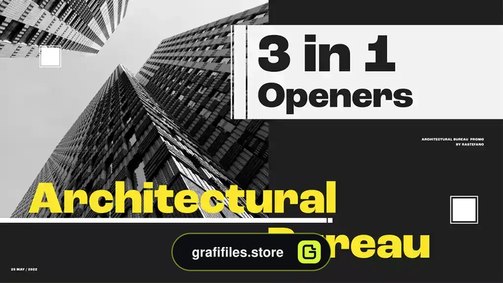 پروژه افترافکت وله تبلیغاتی دفتر معماری Architecture Bureau Promo Openers 3 In 1
