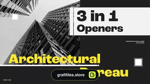 پروژه افترافکت وله تبلیغاتی دفتر معماری Architecture Bureau Promo Openers 3 In 1