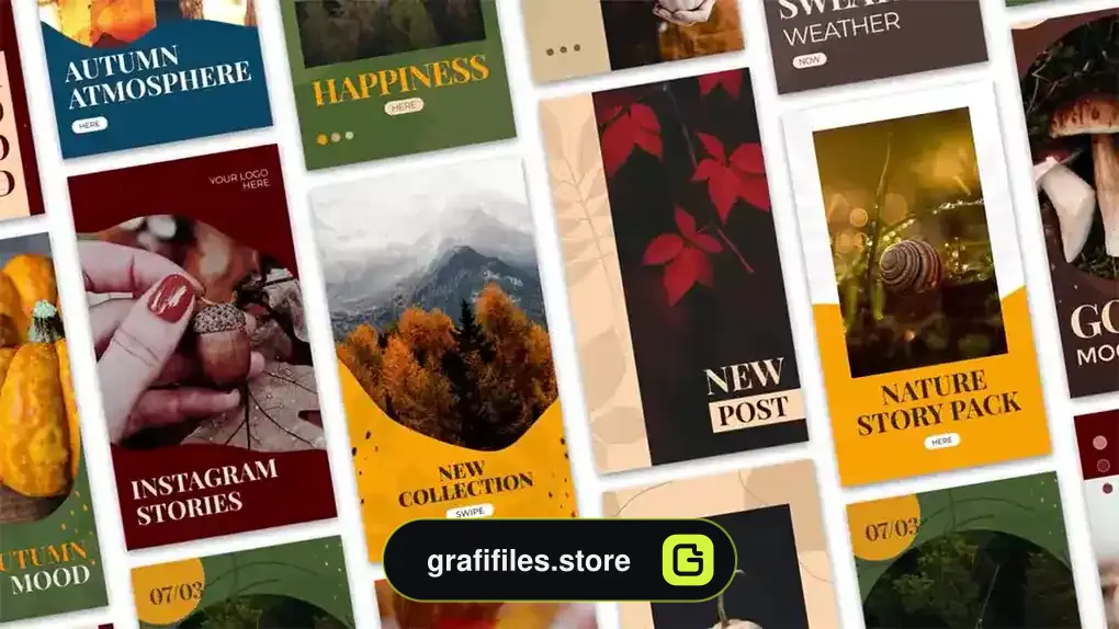 پروژه افترافکت استوری اینستاگرام پاییز Autumn Instagram Stories