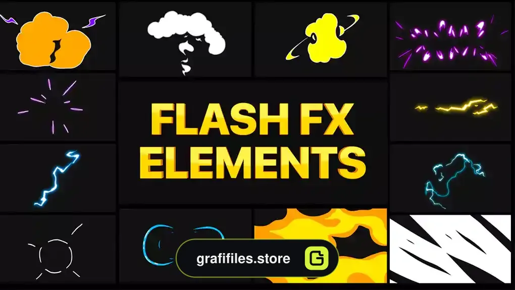 پروژه افترافکت افکت کارتونی Cartoon Flash FX