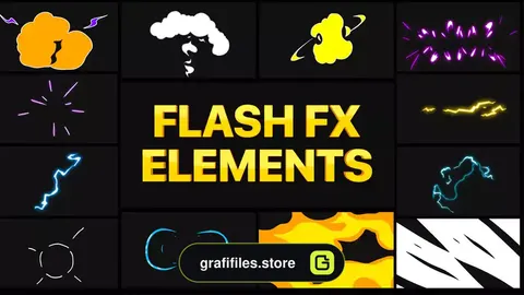 پروژه افترافکت افکت کارتونی Cartoon Flash FX