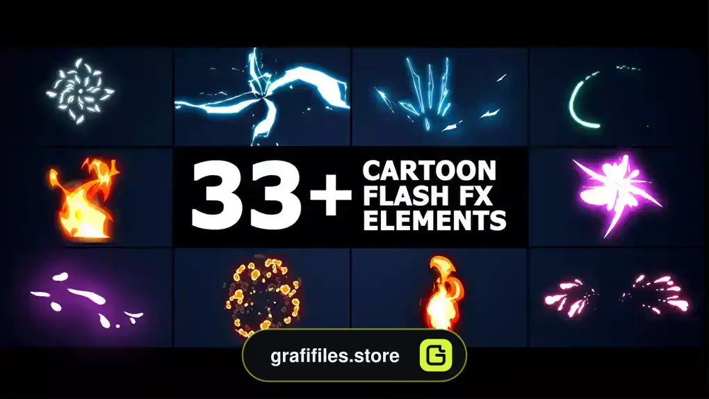 پروژه پریمیر افکت کارتونی Cartoon Flash FX Elements Pack
