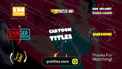 پروژه افترافکت تایتل کارتونی Cartoon Flash FX Titles