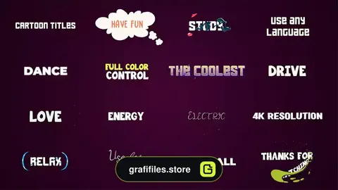پروژه افترافکت تایتل کارتونی Cartoon Titles