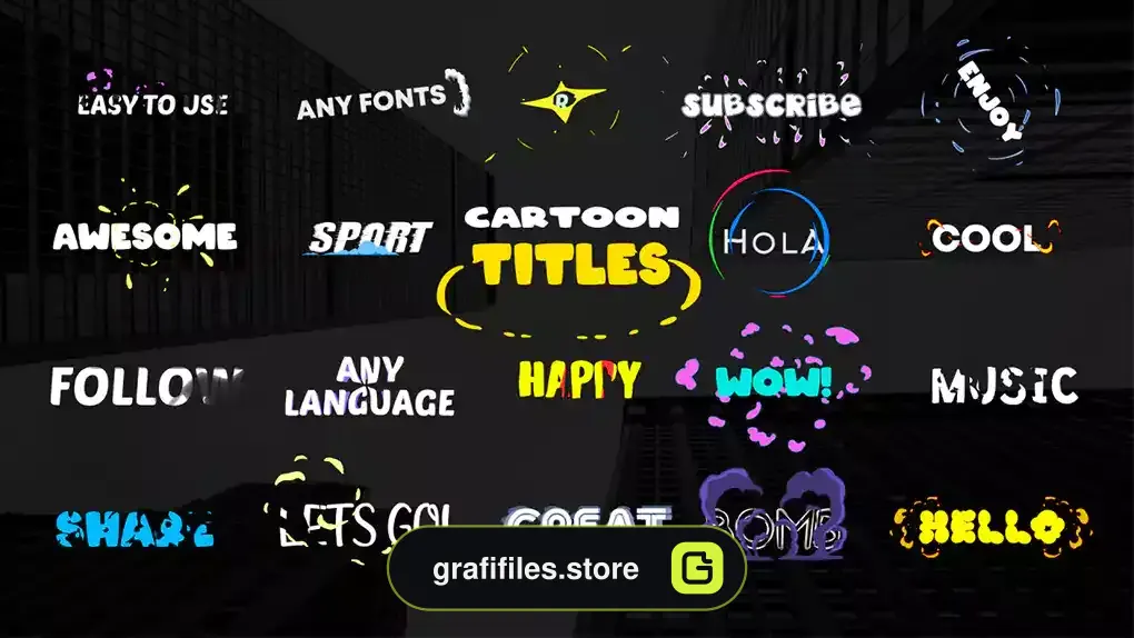 پروژه افترافکت تایتل کارتونی Cartoon Titles
