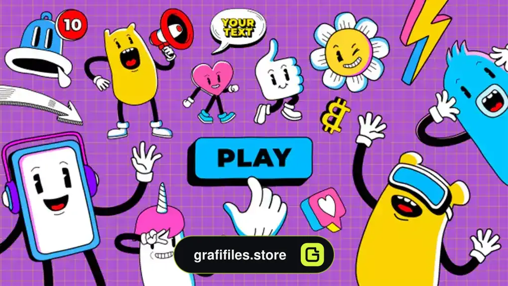 پروژه افترافکت تایتل کارتونی Cartoon Titles And Animations