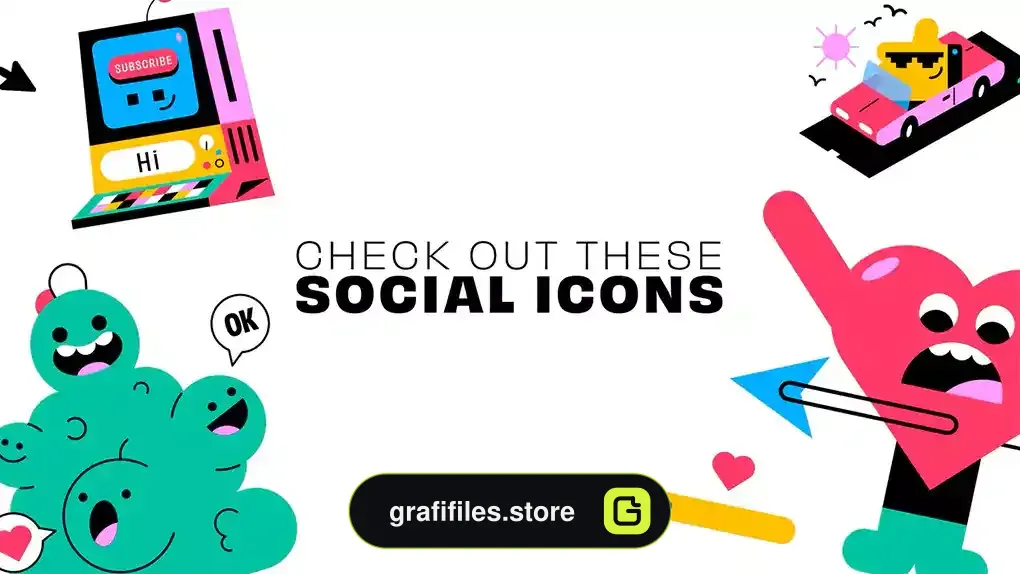 پروژه افترافکت آیکون اجتماعی Check Out These Social Icons