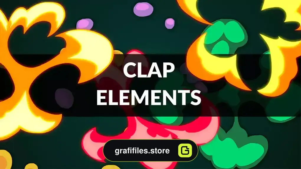 پروژه افترافکت افکت کارتونی Clap Elements Pack