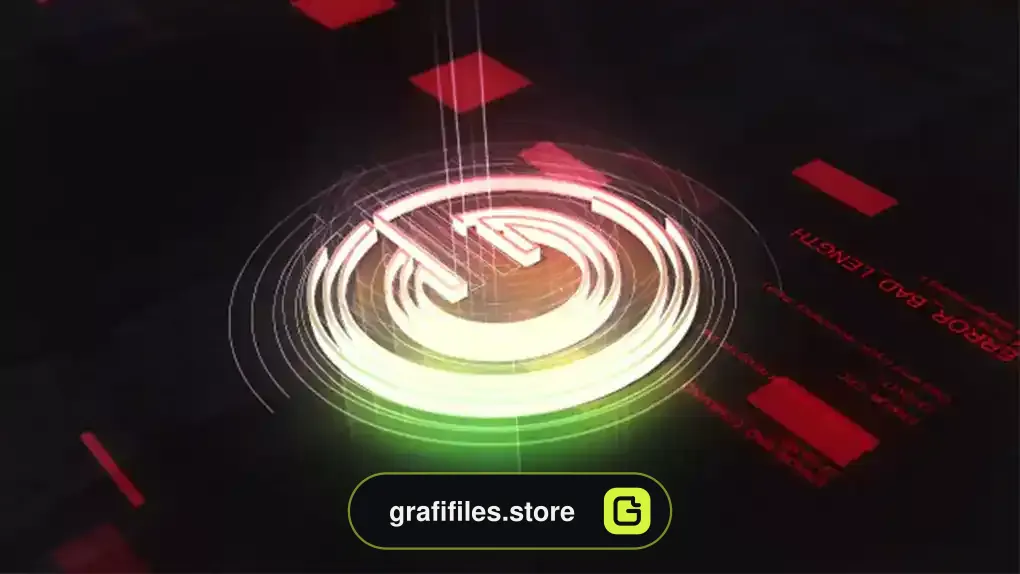 پروژه افترافکت لوگو سایبرپانک Cyberpunk Logo Animation