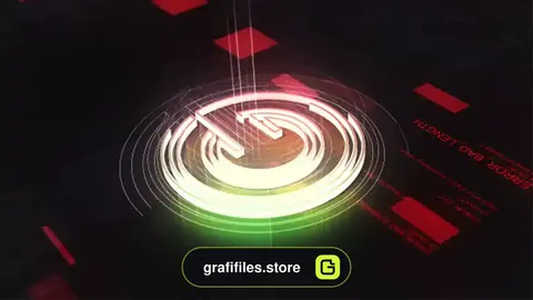 پروژه افترافکت لوگو سایبرپانک Cyberpunk Logo Animation