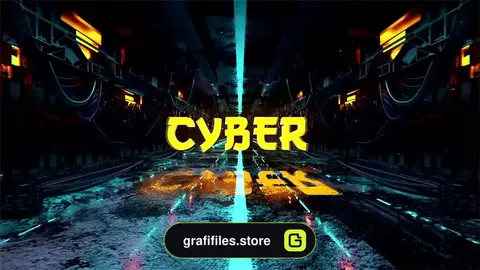 پروژه افترافکت لوگو سایبرپانک تخیلی Cyberpunk Sci Fi Tunnel Logo