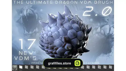 براش فلس دایناسور The Ultimate Dragon Scale VDM Brush Pack 2