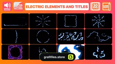 پروژه افترافکت افکت کارتونی الکتریکی Electric Elements And Titles