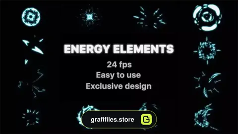 پروژه افترافکت افکت کارتونی انرژی Energy Elements