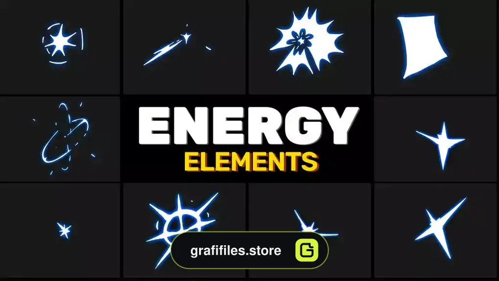 پروژه افترافکت افکت کارتونی جرقه انرژی Energy Sparks