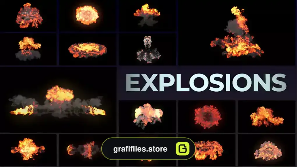 فوتیج افکت انفجار Explosion Effects Pack