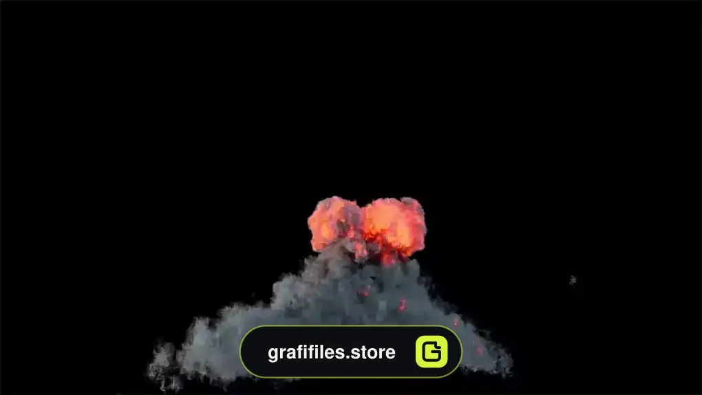 فوتیج آلفا انفجار Explosion On Alpha Channel