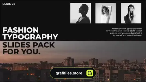 پروژه افترافکت اسلایدشو تایپوگرافی فشن Fashion Typo Slides
