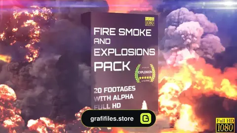 فوتیج انفجار دود و آتش Fire, Smoke And Explosions Pack