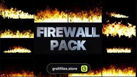 پروژه افترافکت دیوار آتشین Fire Walls Pack