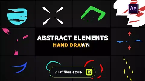 پروژه افترافکت افکت کارتونی انتزاعی Flash FX Abstract Elements