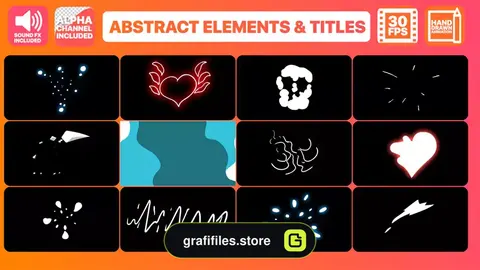پروژه افترافکت افکت کارتونی Flash FX Abstract Elements And Titles