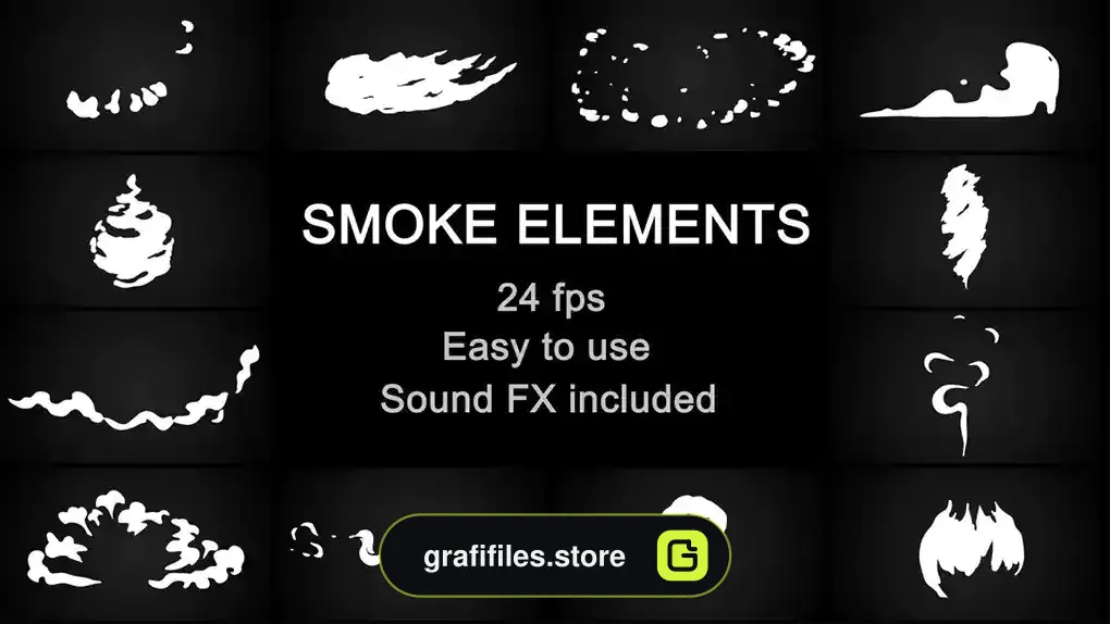 پروژه افترافکت افکت کارتونی دود Flash FX Cartoon Smoke