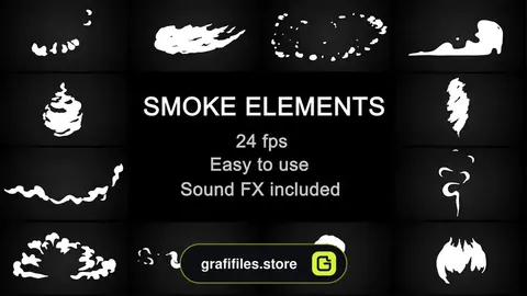 پروژه افترافکت افکت کارتونی دود Flash FX Cartoon Smoke