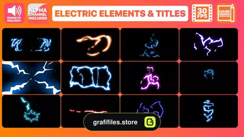 پروژه افترافکت افکت کارتونی Flash FX Electric Elements And Titles
