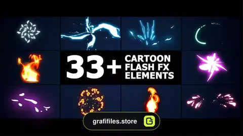 پروژه افترافکت افکت کارتونی Flash FX Elements